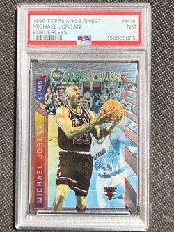 1996-97 TOPPS MYSTERY FINEST #M14 MICHAEL JORDAN CHICAGO BULLS HOF PSA 7 NM