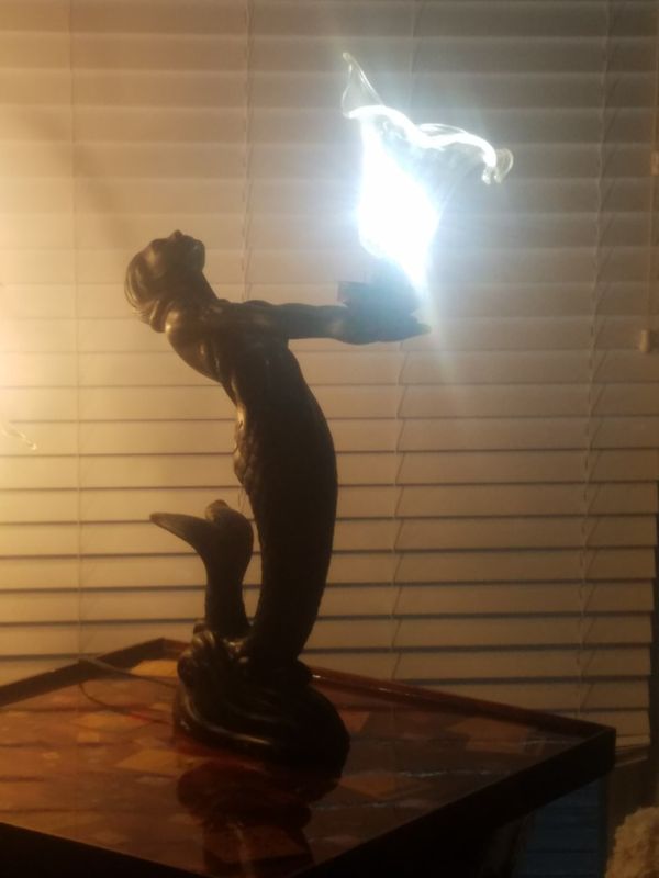 Art Deco Mermaid Lamp With Murano Tulip Shade For In Austin Tx Art Deco Mermaid Lamp With Murano Tulip Shade For In Austin Tx Offerup