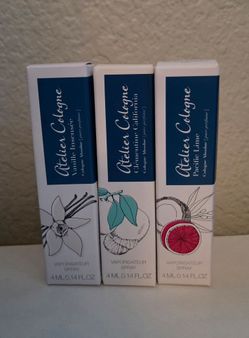 3 atelier colognes 4ml each- Vanilla, Clementine, and Lime