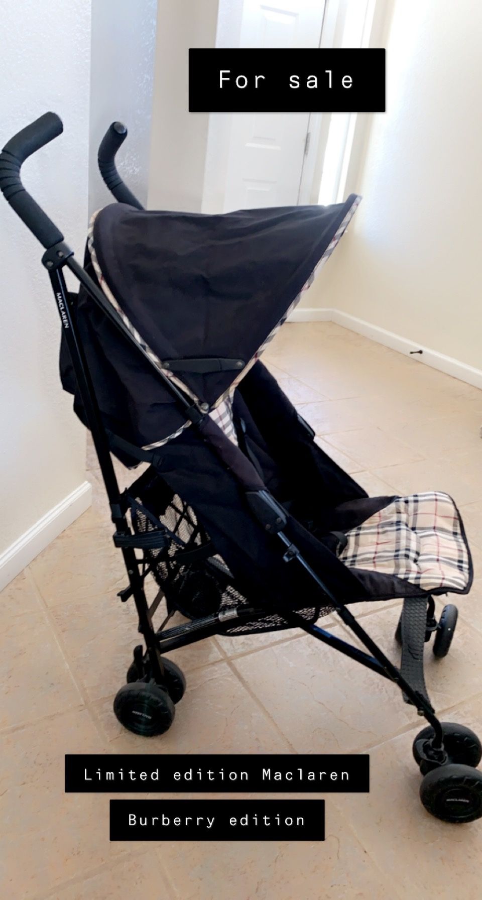 Maclaren Limited Edition Burberry Stroller Strollers Accessories