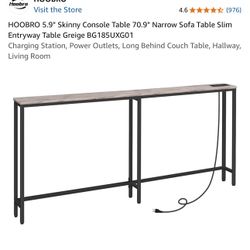Skinny Console Table And Charging Station