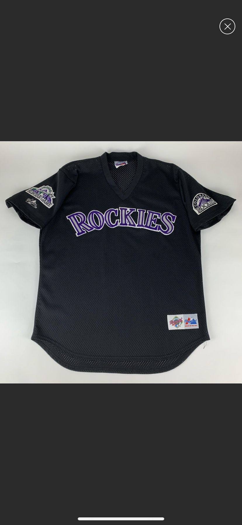 Colorado Rockies MLB Vintage Majestic All Star Patch Jersey