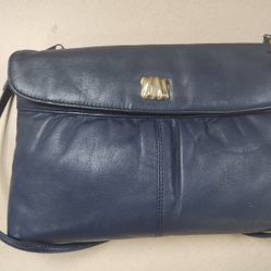 Blue Leather Purse