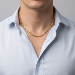 10K Yellow Gold 27" Hollow Cuban Chain