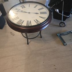 Large Clock Table With Roman Numerals