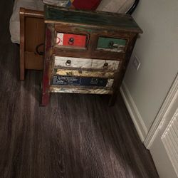 Distressed WOOD END TABLES OR NIGHTSTANDS 