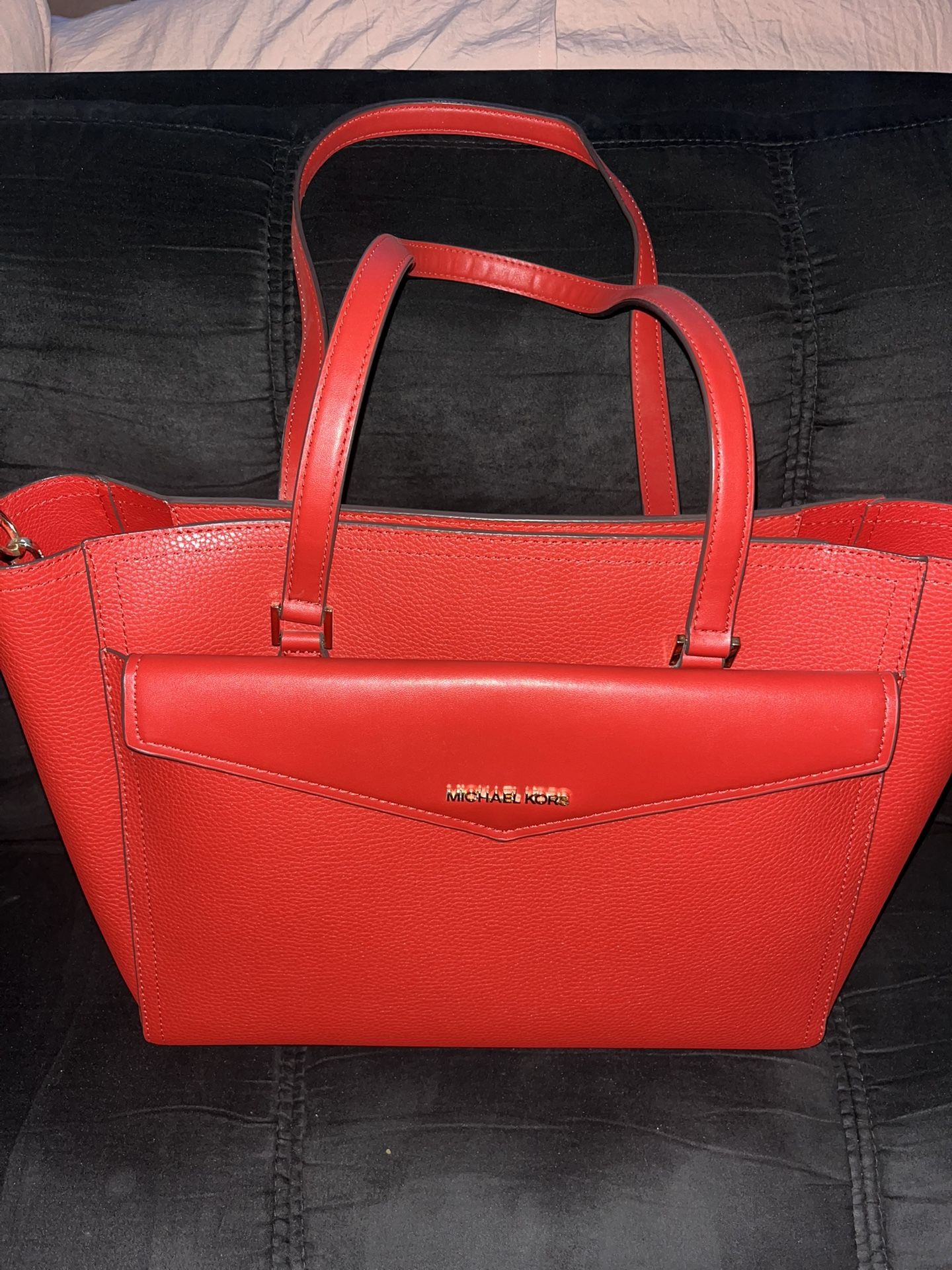 michael kors leather tote bag