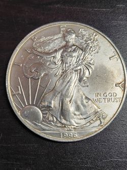 1996 America Silver Eagle 1 Troy Ounce. 999 Fine Silver 