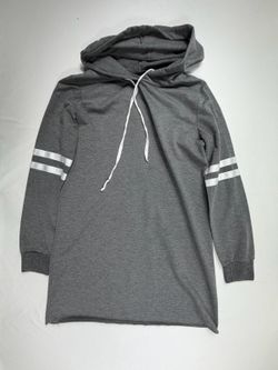 Gray Long Sleeve Hoodie Dress Size Small