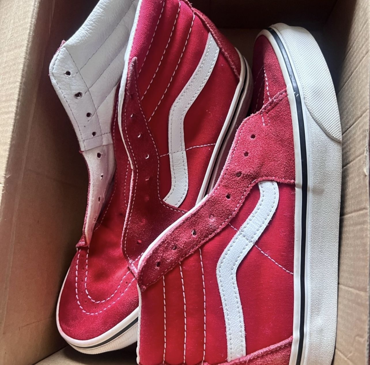 Vans Women's Red High-Top Sneakers