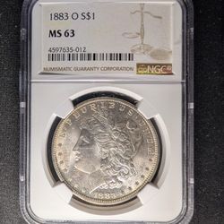 1884-O Morgan Silver Dollar $1 - NGC MS 63 / Beautiful Coin! 