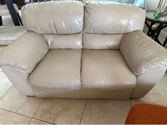 Leather Love Seat