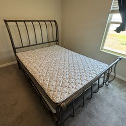 Sturdy Queen Metal Bed- Frame Only 