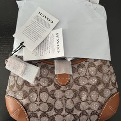 COACH Crystal Signature Jacquard Hamptons Hobo