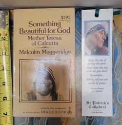 Something Beautiful for God Mother Teresa of Calcutta 1977 Image Book 1st Prt & Bookmark