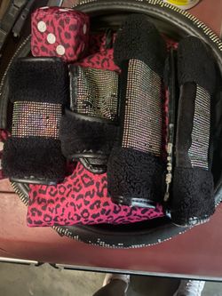 Pink leopard car cover
