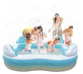 New EVAJOY Inflatable Swimming Pool Family Size Above Ground 4 Seats B