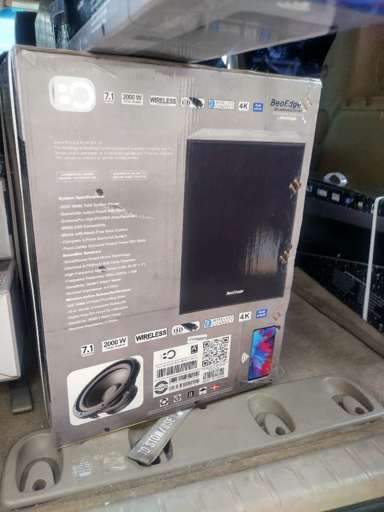 Beoedge subwoofer and Soundbar