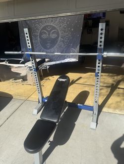Olympic Bench With Olympic Bar