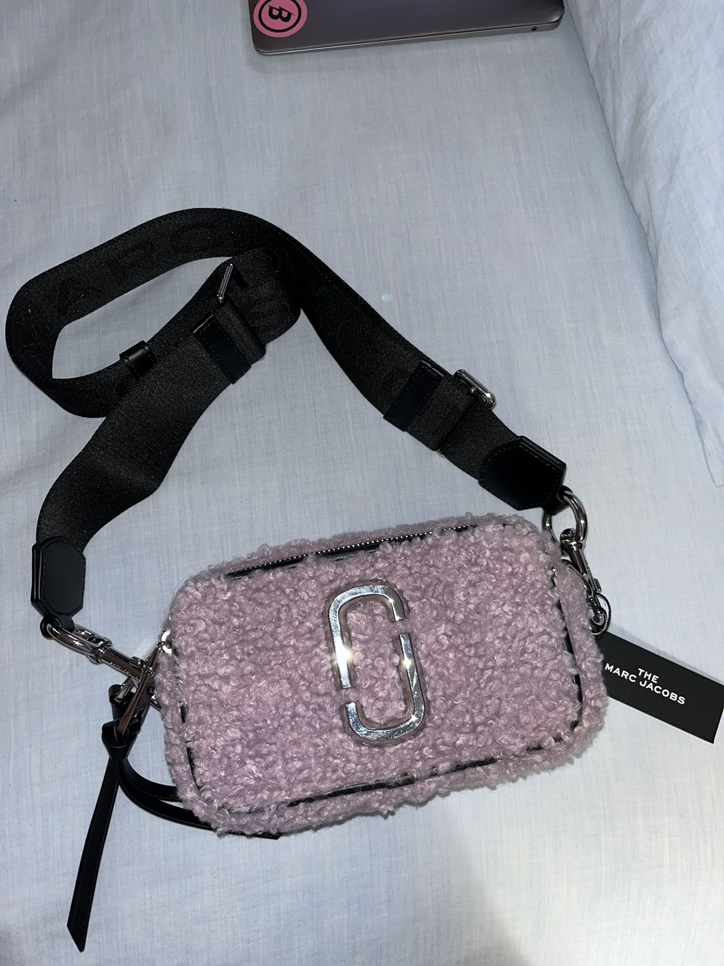 Marc Jacobs The Snapshot Camera Teddy Faux Fur Purple Snapshot