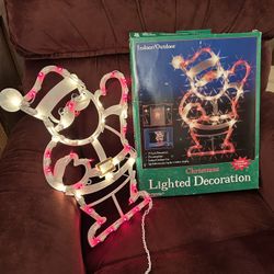 Santa Lighted Decor 17in- Indoor/outdoor -$10