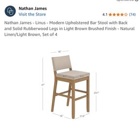 Nathan James Linus  Counter Stools 