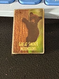 Vintage Great Smoky Mountain lapel pin Black Bear