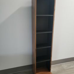 Narrow Wooden Bookshelf / Storage Shelf – 5 Tiers