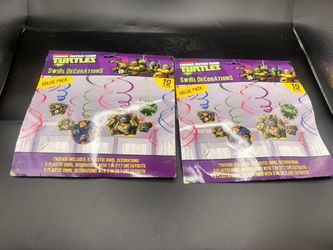 Teenage Mutant Ninja Turtles Swirl Decorations Value Pack, 2 Boxes