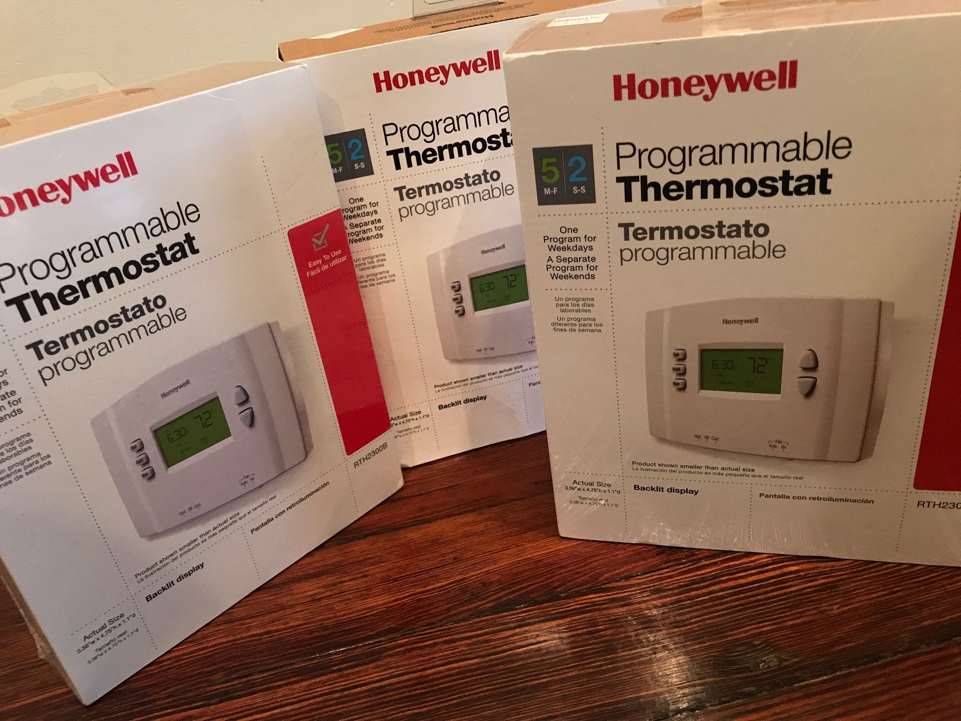 3 honeywell programmable thermostats