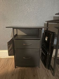 Black file cabinet / printer stand