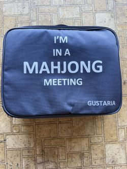 Royal Azure Chinese Mahjong Set with 146 Medium Tiles and Blue Vinyl Case — for Chinese Style Gameplay Only [