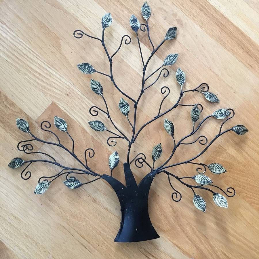 Indoor Outdoor Metal Wire Art Tree Leaf Wall Garden Decoration