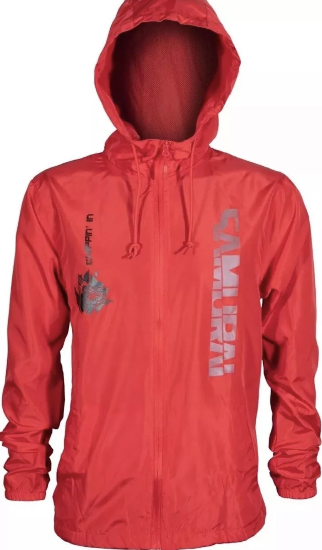 JINX Cyberpunk 2077 Chippin Men's Red Windbreaker Jacket Size: XL