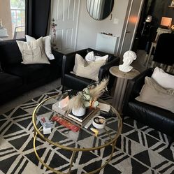 2 Black Accent Chairs 