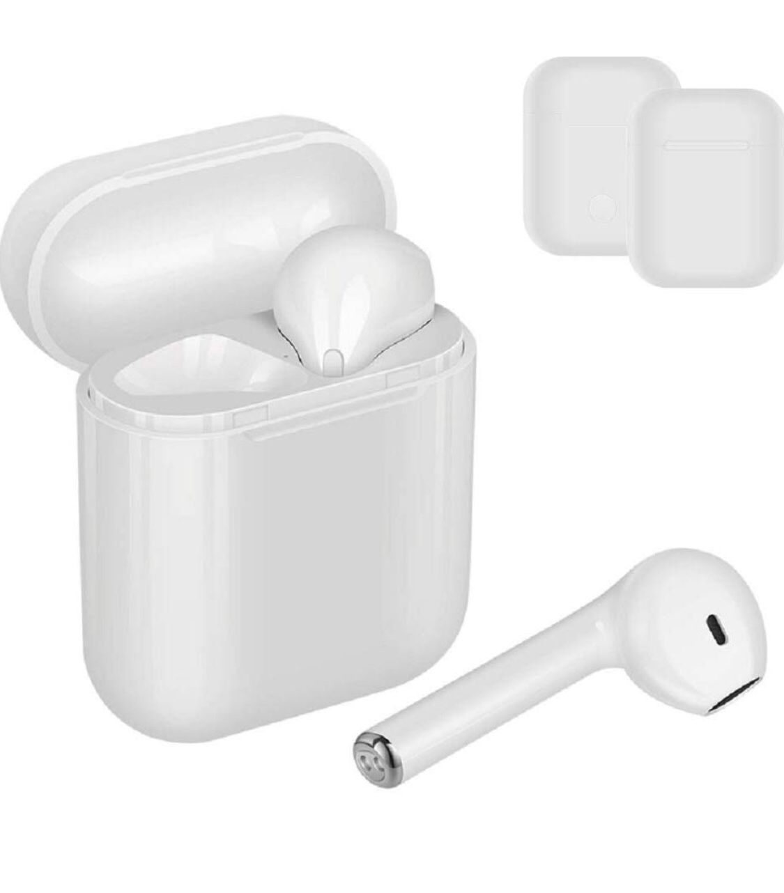 TWS-I8X Bluetooth Earbuds, Wireless Headphones, Compatible iPhone X/8/8 Plus 7/7 Plus 6/6s Plus Android, Samsung Smartphones (White)