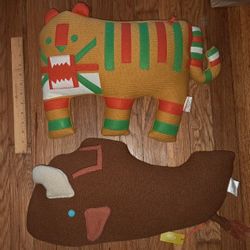 Christian Robinson Tiger & Whale Shape Pillows