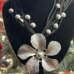 Jasmine Flower Pendant Necklace 