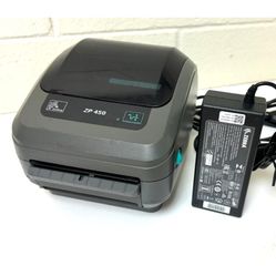 Zebra ZP450 Thermal Label  Printer with USB & Serial Port + Power & Cables