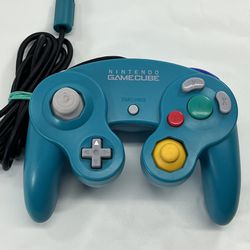 Nintendo GameCube Controller Emerald Blue OEM DOL-003 Original Authentic