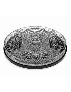 Rotatable crystal food tray