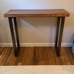 Live Edge Wood Entry Table 