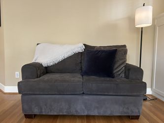 2 Seater gray fabric couch