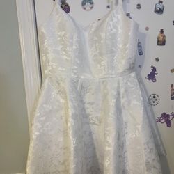 WHITE CORSET TOP FLORAL MINI DRESS