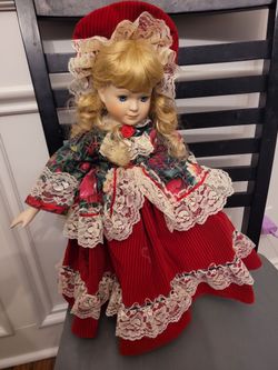Rare Christmas porcelain doll