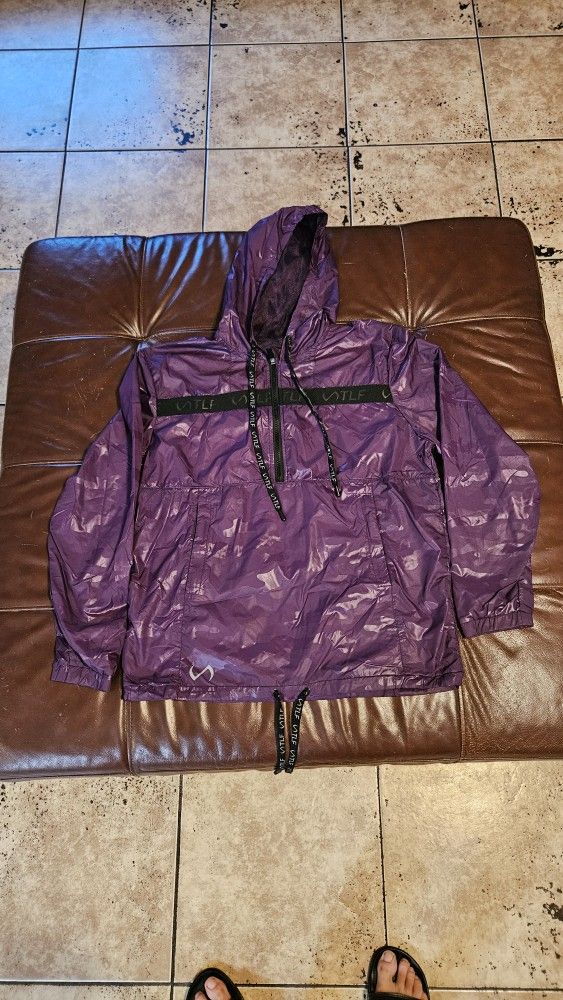 TLF Women's Hoodie Horizon Anorak Purple Warm Up Jacket