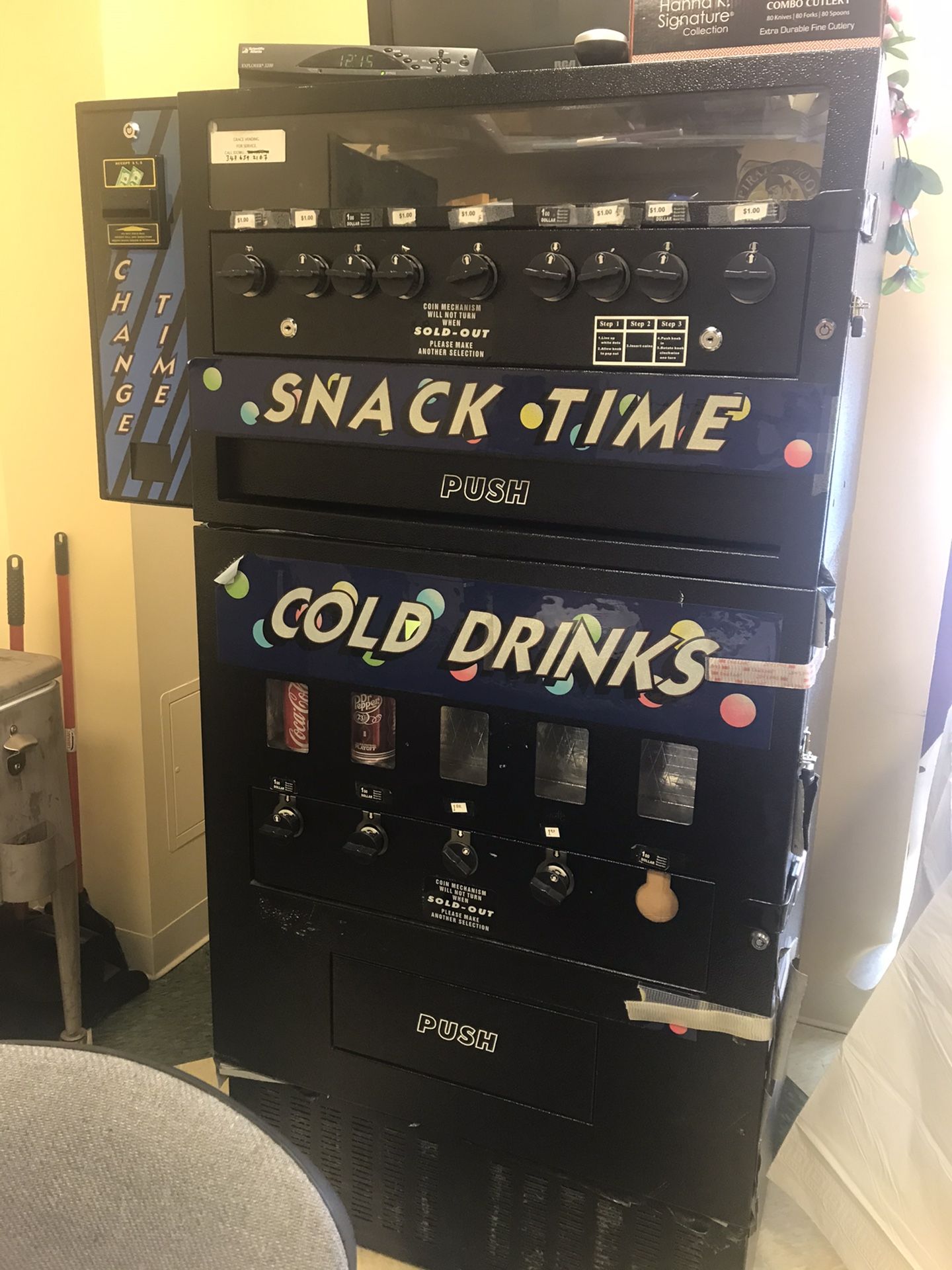 Snack and Soda Vending Machine available for sale $500.00