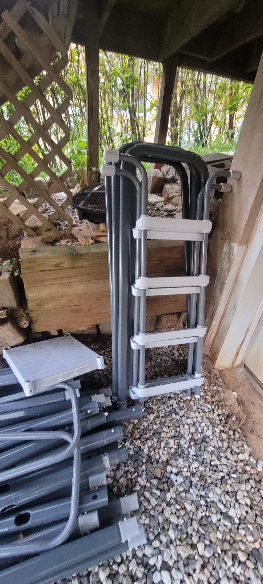 Pool Lining, Pump, and Ladder $100 