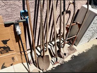 Lot of Long-Handle Garden Tools