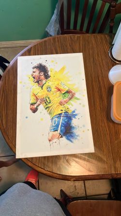 Neymar Soccer Brazil Painting 